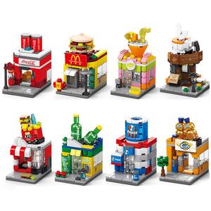 EPT Wholesale Toys Kids 8 in 1 3D Building <strong>Block</strong> Sets <strong>Mini</strong> City Street View Building <strong>Blocks</strong> - Product Image 1