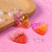 Imprimé personnalisé Transparent Écologique Acrylique Fruit Animal Porte-clés Liquide Ondulation Pendentif Guitare Médiator Logo Personnalisé