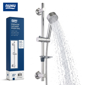 Support de <span class=keywords><strong>douche</strong></span> mural moderne réglable en hauteur/<span class=keywords><strong>angle</strong></span> en acier inoxydable chromé avec barre coulissante pour salle de bain, avec emballage - Product Image 6