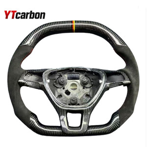 Accessori per auto volante sportivo in fibra di carbonio opaco e pelle a forma di D per Sharan Transporter <span class=keywords><strong>T6</strong></span> <span class=keywords><strong>Golf</strong></span> 7 Mk7 - Product Image 2