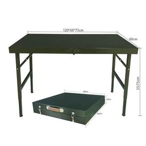 Mesa Plegable Portátil de 1.2m para Campamento, Táctica, Reuniones, Oficina, de Acero y Plástico, Muebles Modernos para Exteriores - Product Image 3