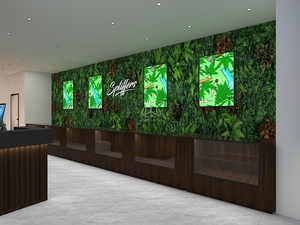 Hiện đại hiển thị hiển thị trường hợp khói cửa hàng gỗ tường hiển thị khói cửa hàng hiển thị trường hợp - Product Image 5