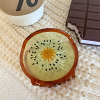 Onregelmatig cirkelvormige azijnzuurfruit kiwi schattige haarklauw voor dames meisje haarclip trendy dagelijks cadeau