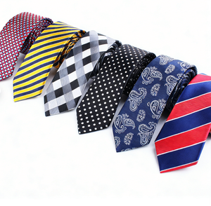 Custom High Quality Personalized Italian Silk Polyester Gifts Necktie Fabric Striped Corbatas Jacquard Woven Neck <strong>Ties</strong> <strong>Mens</strong> <strong>Tie</strong> - Product Image 1