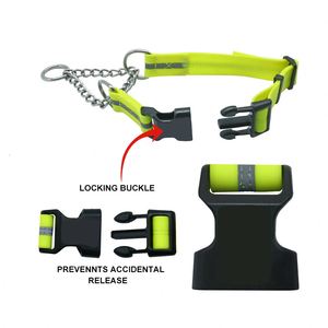 <span class=keywords><strong>Collar</strong></span> para Perro con Anillo en O, Personalizado al por Mayor, Material Reflectante, Ajustable, Hebillas Metálicas Decorativas, PVC a Rayas - Product Image 6