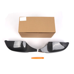 Bmw Rearview Mirror Cover Glossy Black Carbon Texture Full <b>Set</b> For 2019-2022 3 Series G20 - Product Image 3