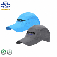 Gorras de Béisbol Deportivas de Alto Rendimiento con Logotipo Personalizado del Fabricante, con Orificios Transpirables Cortados con Láser, para Uso Unisex en Verano y Correr