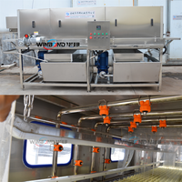 Machine à laver les caisses de fruits industrielles |   Nettoyeur de paniers en plastique haute pression pour l'agriculture et la transformation alimentaire