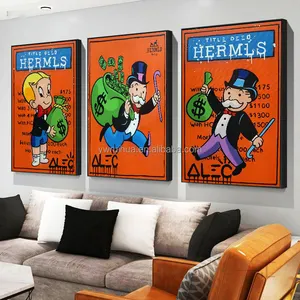 Living Room Decor Frame Monopoly And Richie Poster Luxury Wall Art Pictures Alec Monopoly Canvas Poster Art Print