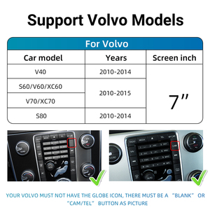 Nhịp Điệu Không Dây Phổ Carplay Adapter Với 7 Inch Màn Hình Tương Thích Với Volvo V40 V60 S S60 XC60 V70 XC70 S80 2010-2015 - Product Image 4
