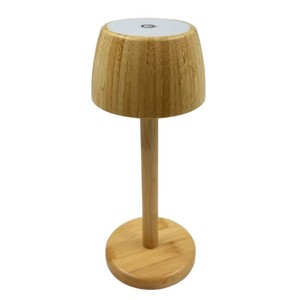 <b>Bamboo</b> <b>Table</b> Lamp Led Rechargeable Night Light Push Button Switch Desktop Organization - Product Image 2