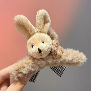 Barrettes à <span class=keywords><strong>cheveux</strong></span> en peluche mignonnes de dessin animé pour l'automne <span class=keywords><strong>et</strong></span> l'hiver, accessoires pour <span class=keywords><strong>cheveux</strong></span> en fourrure pour filles, barrettes à <span class=keywords><strong>cheveux</strong></span> mignonnes en forme d'ours <span class=keywords><strong>et</strong></span> de lapin pour femmes - Product Image 5