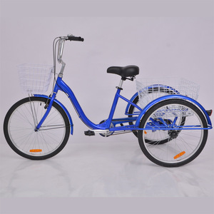 Triciclo a Pedali per Adulti Economico con Cestino, Bicicletta da Montagna a 3 Ruote per Trasporto Merci - Product Image 5