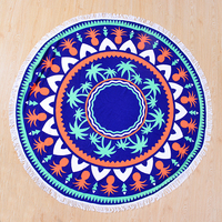 Square Striped Beach Towel Mandala Blanket Fringed Edge Boho Decor Sand Free Highly Absorbent Summer for Outdoor Swimming