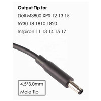 Câble d'alimentation CC, chargeur, adaptateur pour ordinateur portable, connecteur femelle 7,4*5,0 mm vers connecteur mâle à broche centrale 4,5*3,0 mm pour ordinateur portable Dell