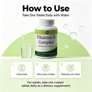 Tabletas recubiertas de complejo vitamínico B de marca privada OEM ODM con ácido fólico y vitamina C, suplemento para el apoyo inmunológico y la energía celular. - Product Image 4