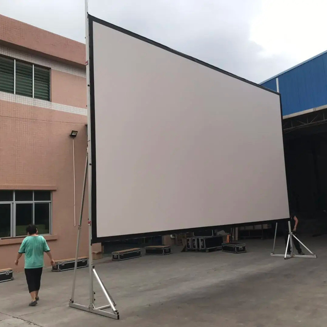 300Inch Telon Home Cinema Movie Big Show Projector Portable Outdoor Fast Fold Projection Screen for Beach Football