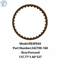 Plaquettes d'embrayage à friction pour voiture de tourisme TengTeng RE4F04A, référence 242700-160, 137,77*1,60*32T, disque de friction de transmission