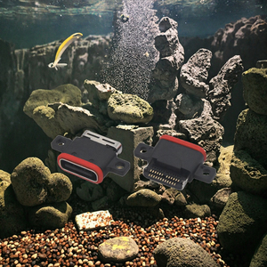 Conector USB Tipo C Hembra DSC-0216 de 16 Pines, IP67 Impermeable, Montaje Superficial, Carcasa Sin Blindaje, Material PA46 UL94V-O, 5A - Product Image 3