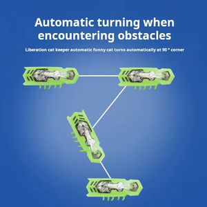 Evcil Hayvanlar İçin İnteraktif Mini Elektrikli Böcek Köpek Oyuncağı Çevre Dostu Pilli Titreşimli Otomatik Dönüşlü Engel Kaçış Malzemeleri - Product Image 5