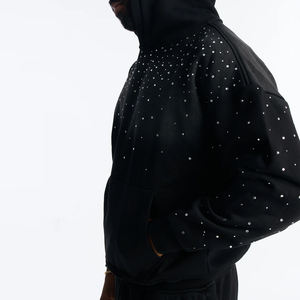 Proveedor de Ropa OEM, Chándal Personalizado para Hombre, con Capucha, Estilo Urbano, 100% Algodón, Peso Medio, Ecológico, con Pedrería - Product Image 3