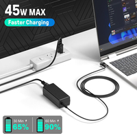 Remplacement pour chargeur d'ordinateur portable HP 45W pour ordinateur portable HP Stream Pavilion Zbook, adaptateur secteur 45 watts, embout bleu, 19,5V 2,31A