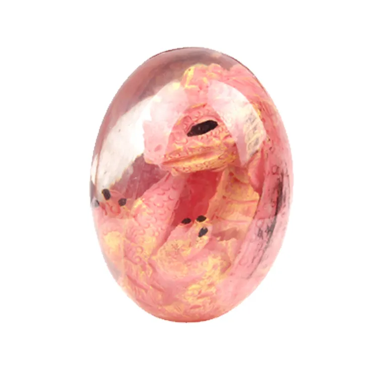 Scultura in resina Dragon egg Lava dragon egg crystal clear dragon egg art Resin