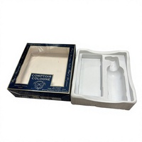 Boîte en papier recyclé personnalisée en gros avec fenêtre transparente et insert en plastique pour l'emballage du shampoing et autres produits.