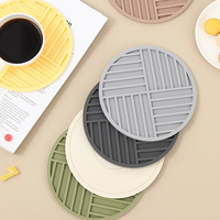 Sous-verres en silicone double face épaissis pour accessoires de cuisine, tapis de table, isolation thermique, coussinets de salle à manger pour la maison