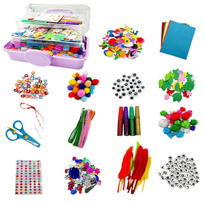 <strong>Arts</strong> and Crafts Supplies for Kids DIY Crafts <strong>Set</strong> with Pipe Cleaners Craft Box Preschool Home Toys Gift for Kids - Product Image 1