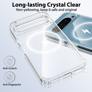 Étui de charge sans fil magnétique puissant transparent pour Google Pixel 9 Pro, couverture d'accessoires de téléphone portable - Product Image 5