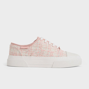 Baskets à plateforme bicolores pour femmes, chaussures décontractées à lacets, semelle épaisse, multi-matériaux, pour le shopping quotidien, les voyages en plein air - Product Image 4