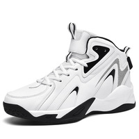 Baskets montantes pour hommes en cuir microfibre imperméable, rehaussantes, mode, décontractées, sportives, pour la marche et le basketball