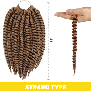 Extensiones de Cabello Sintético Natural Suave de 250g y 8 Pulgadas, Pre-enlazadas, 2x Saniay Havana Curl, para Peinados y Trenzas para Mujeres, Venta al Por Mayor - Product Image 5