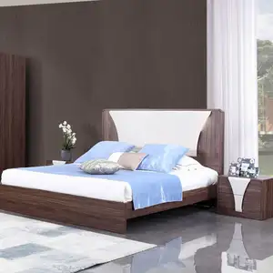 2020 New design bedroom furniture new modern style solid wood frame MDF black ebony bedroom sets