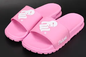 Sandalias Personalizadas de <span class=keywords><strong>PVC</strong></span> para Hombre, con Logotipo Impreso en 3D, Diseño Unisex, Color Negro Liso, Sandalias Personalizadas con Logotipo - Product Image 4