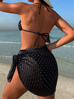 Pareos de Gasa con Estampado Floral para Mujer, Transpirables, Talla Grande, Pareo de Playa, Envoltura de Bikini Transparente, Diseño Digital Calado para Trajes de Baño