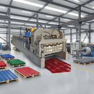 Double Layers IBR TR5 Corrugated Metal Steel Roofing <b>Sheet</b> Cold Roll Forming Machine - Product Image 1