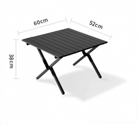 Table pliante moderne en fer pour l'extérieur - Portable et durable pour le camping, les pique-niques et la plage