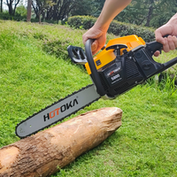 Tronçonneuse professionnelle super puissante 62CC pour la coupe du bois, disponible en ligne avec logo