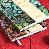 Agenda scolaire A5 avec couverture en similicuir brodée, pages à grille et à points, reliure sans fil, cadeau