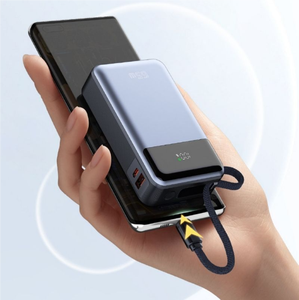 65W chargeur <span class=keywords><strong>Portable</strong></span> haute capacité 20000mAh batterie externe LED affichage câble intégré pour ordinateur <span class=keywords><strong>portable</strong></span> iPhone ordinateur <span class=keywords><strong>portable</strong></span> batterie de voyage - Product Image 2