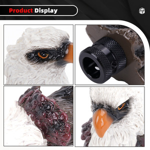 Eagle Gear <b>Shift</b> <b>Knob</b> Resin White Headed Eagle Car Gearbox Lever Head Universal Fit Style A B C - Product Image 3