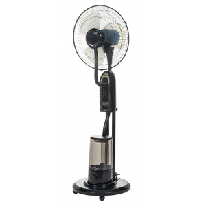 Ventilateur oscillant à brume d'eau silencieux de 16 pouces avec télécommande en plastique pour la maison, l'hôtel et l'extérieur – Ventilateur de refroidissement par eau - Product Image 1