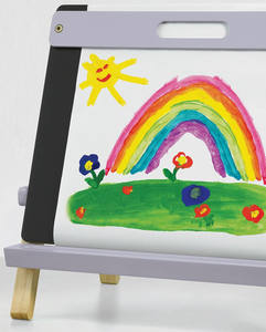 Planche à dessin pour enfants Chevalet en bois avec papier à dessin Montessori planche à <span class=keywords><strong>craie</strong></span> en bois massif pliable double panneau réglable - Product Image 3