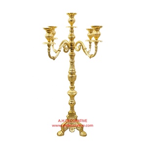 <b>Tall</b> Candelabra for Floor Decoration Metal Flower Holder <b>Table</b> Decorative Handmade Candelabra For Sale - Product Image 4