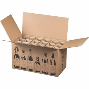 Prix bas chine gros boîte à vin emballage carton ondulé boîte machine bouteille de vin boîtes d'expédition
