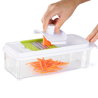 Gadget de cuisine Smile Mom B427-A, mandoline multifonctionnelle manuelle pour couper et hacher les légumes, lames en acier inoxydable, plastique, 20