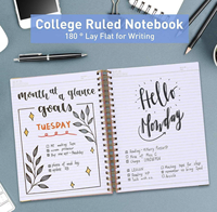 Carnet à spirales personnalisé à couverture rigide A5, journal de vie, agenda, planificateur, impression de logo pour les fournitures scolaires des étudiants