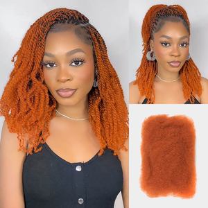 QVR <span class=keywords><strong>Capelli</strong></span> Vergini Brasiliani Afro Kinky Ginger Orange per Treccine e Dreadlock, Qualità Premium - Product Image 1